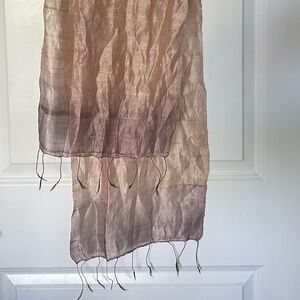 Silk Scarf in Ombre Pink and Purple